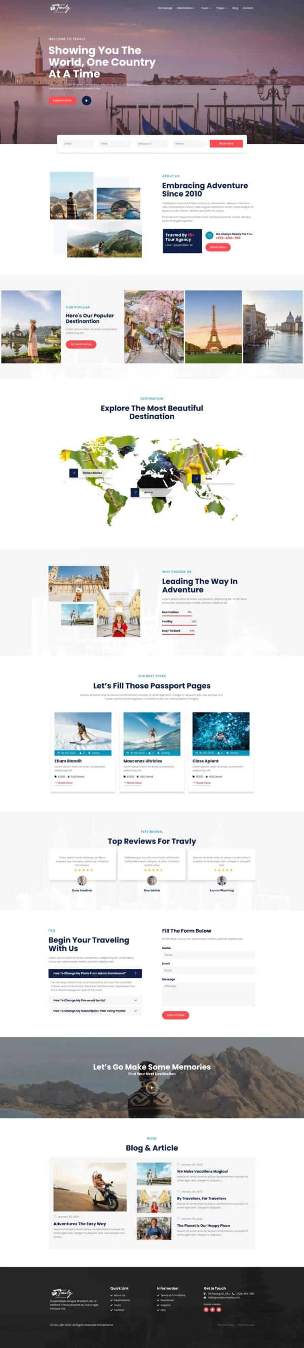 Travly - Tour & Travel Agency Website Design Package