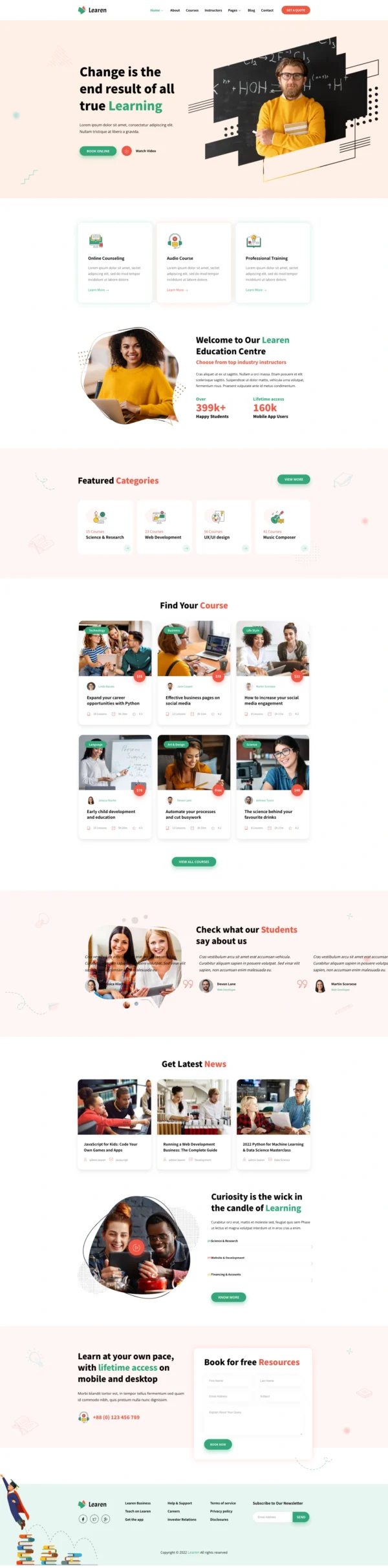 Learen - E-Learning & Online Courses Website Design Package - Image 3