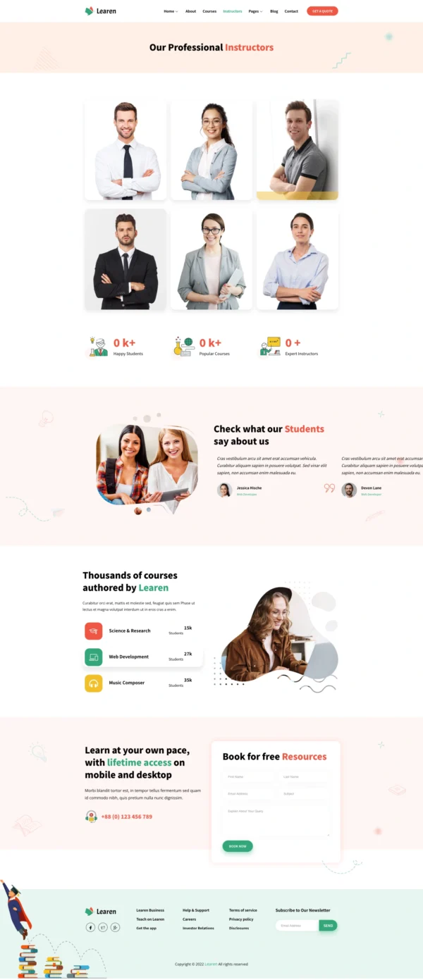 Learen - E-Learning & Online Courses Website Design Package - Image 4