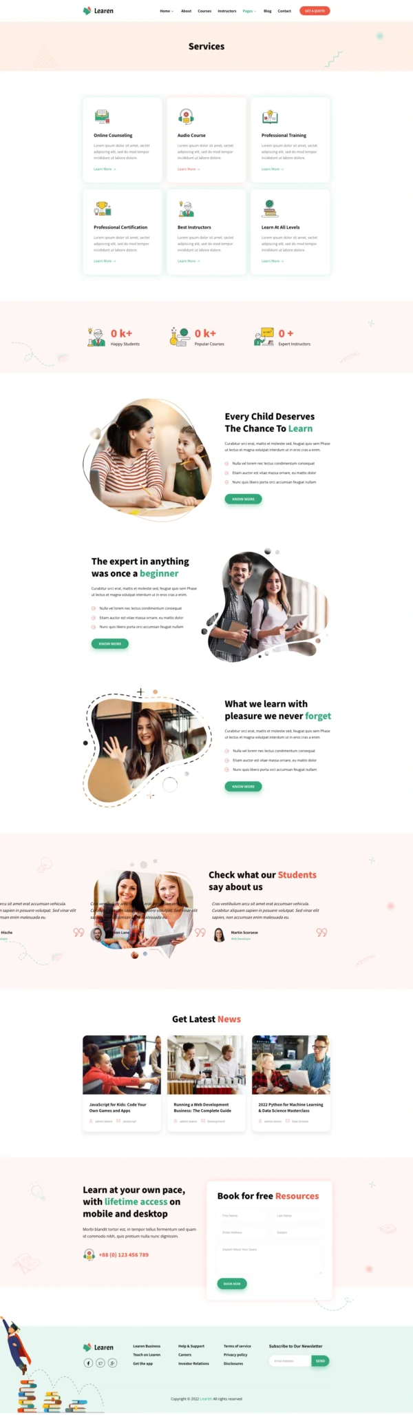 Learen - E-Learning & Online Courses Website Design Package - Image 6