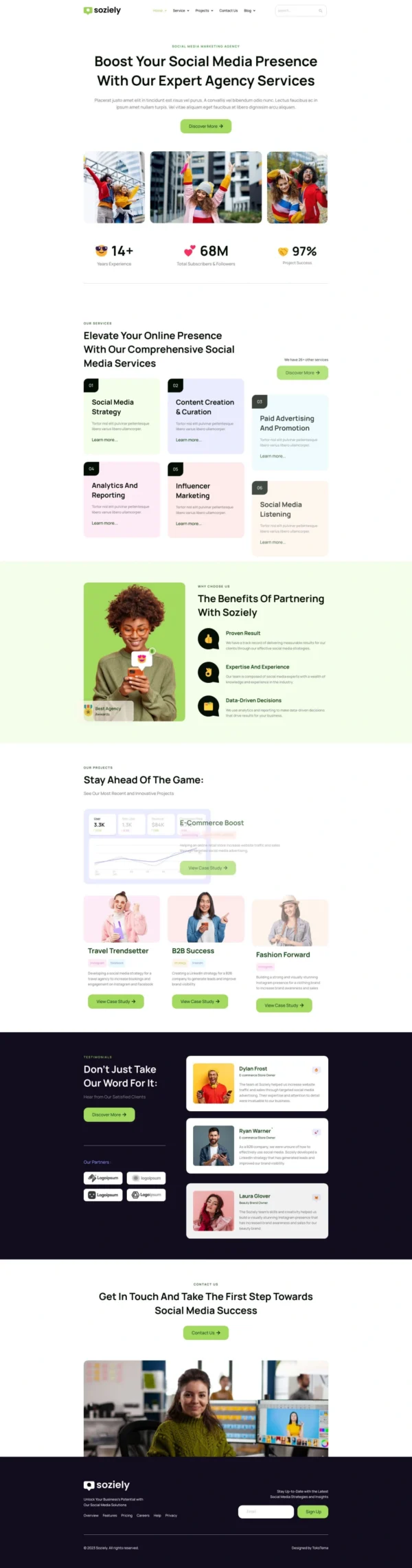 Soziely | Social Media & Digital Marketing Agency Website Design Package