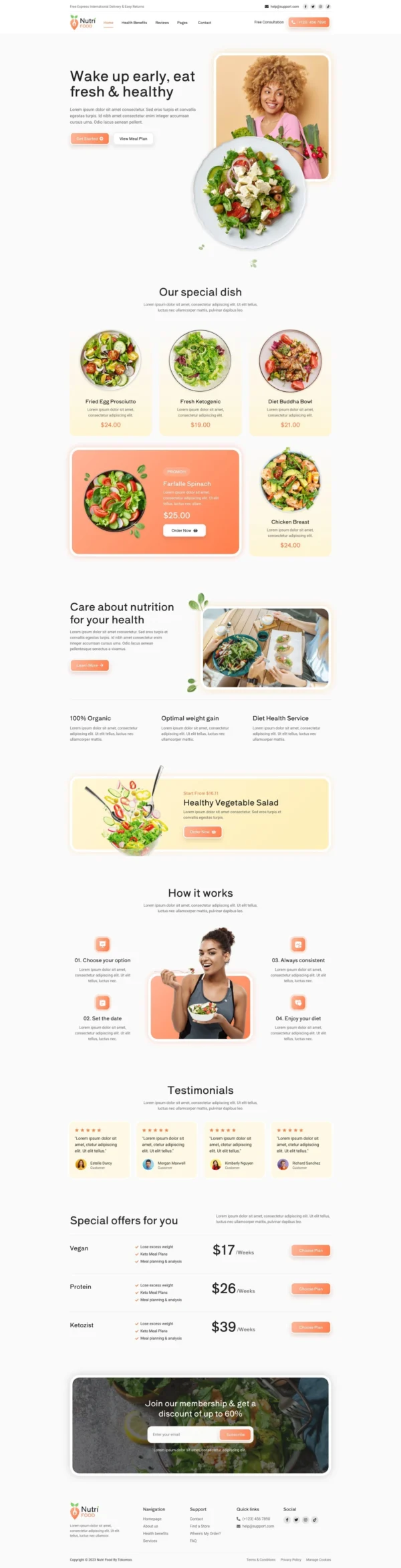 Nutri Food - Healthy Food & Nutrition Website Design Package
