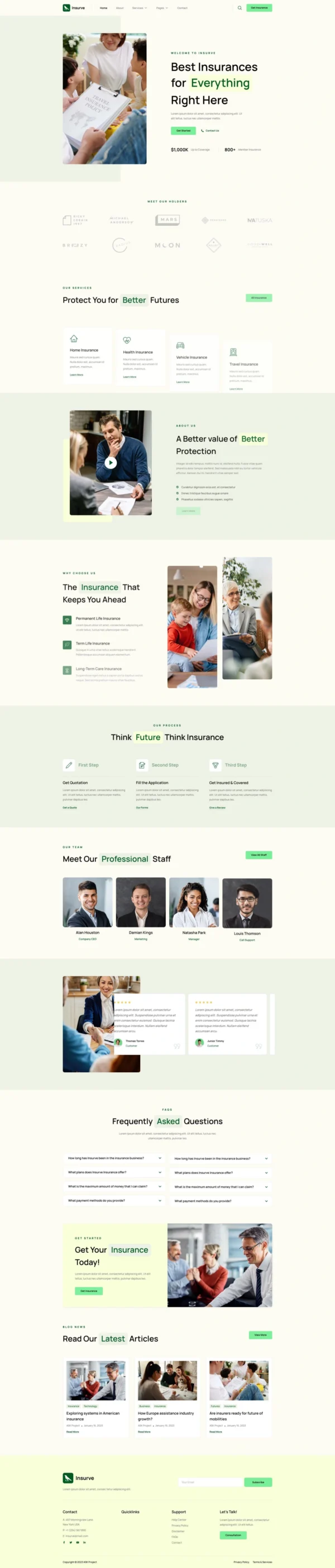 Insurve - Insurance Business Agency Website Design Package