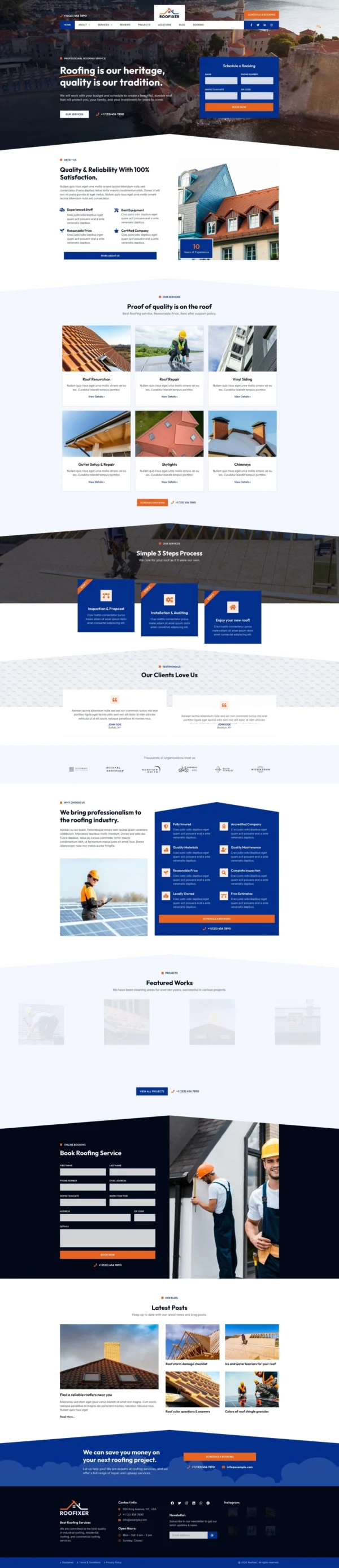 Roofixer - Roofing Service Website Design Package