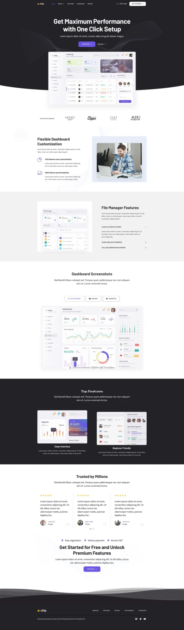 Chip - SaaS & Tech Startup Website Design Package