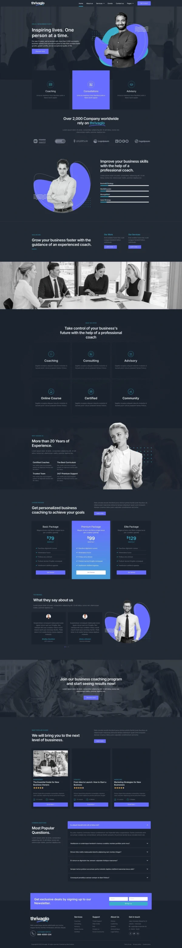 Thrivaglo - Business Coach Website Design Package
