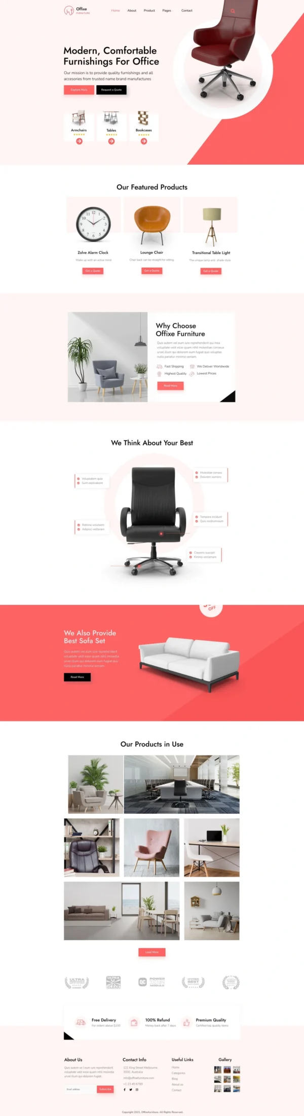 Offixe - Furniture Website Design Package