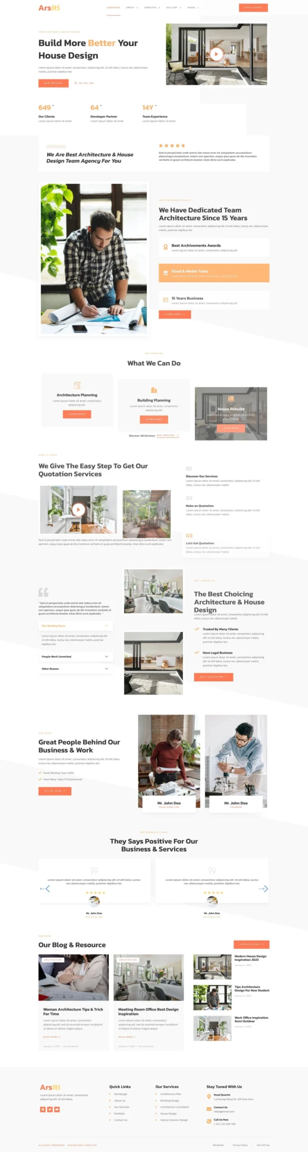 Arsiti - Architecture & House Design Agency Website Design Package