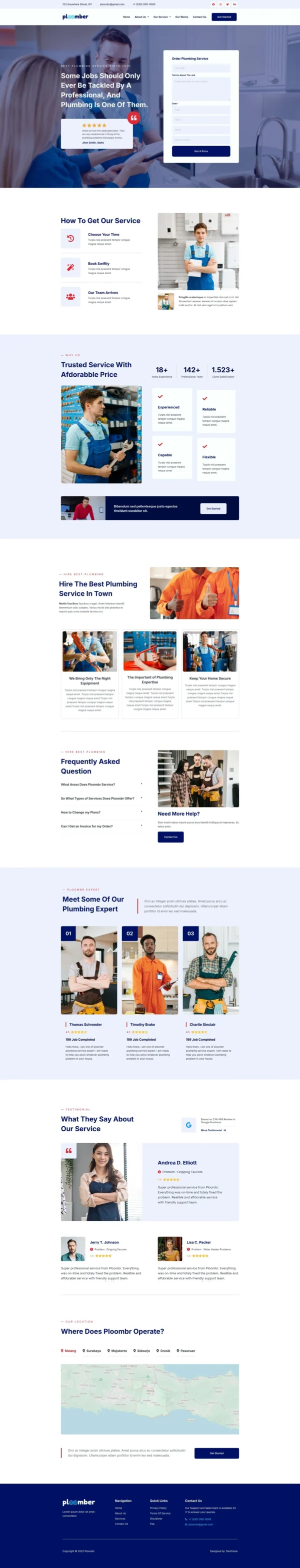 Ploomber - Plumbing Repair Website Design Package