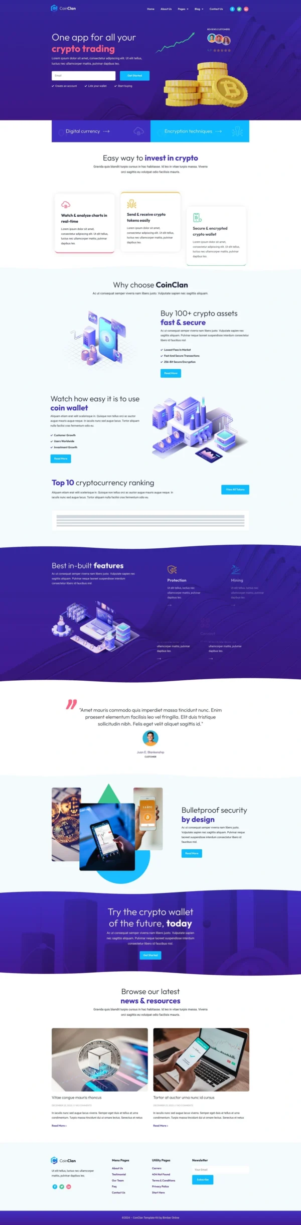 CoinClan - Cryptocurrency Website Design Package