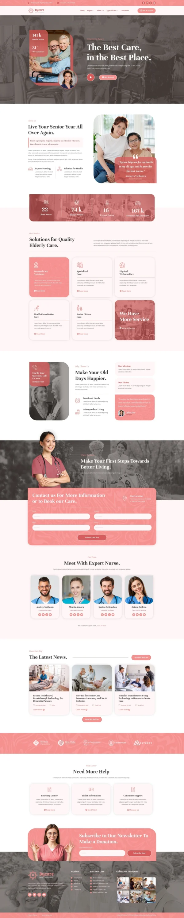Bycare - Senior Care Foundation Website Design Package