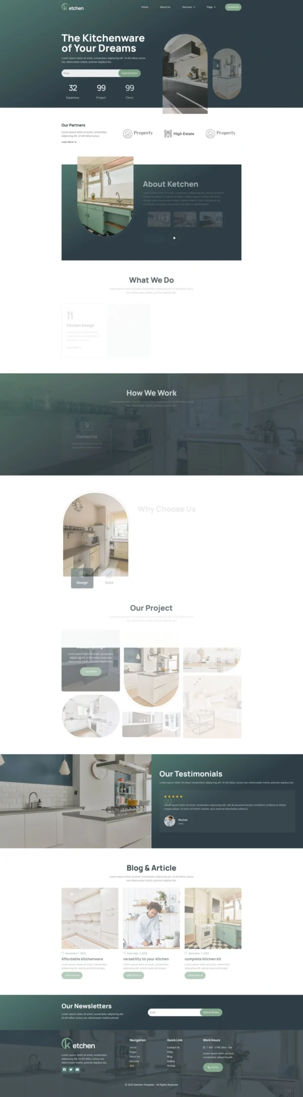 Ketchen - Modern Kitchen Website Design Package