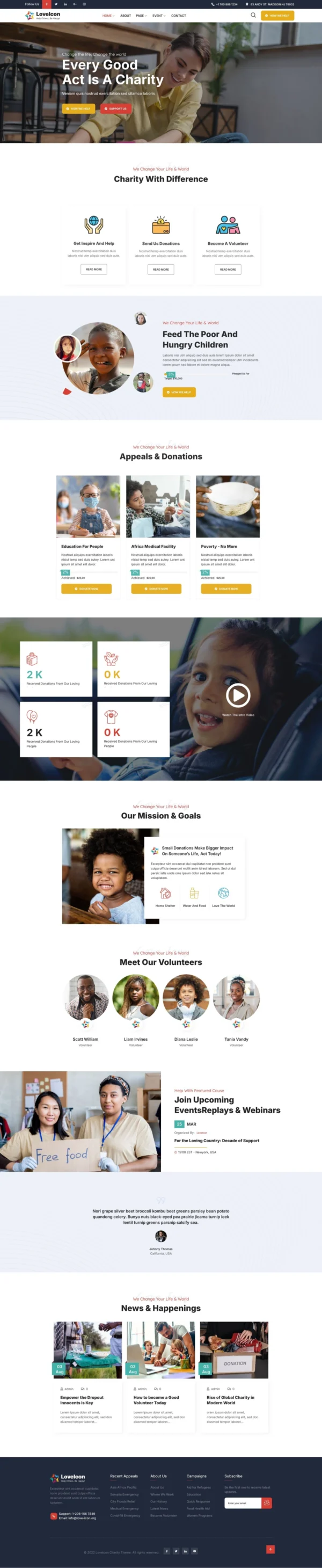 LoveIcon – Nonprofit Charity Website Design Package