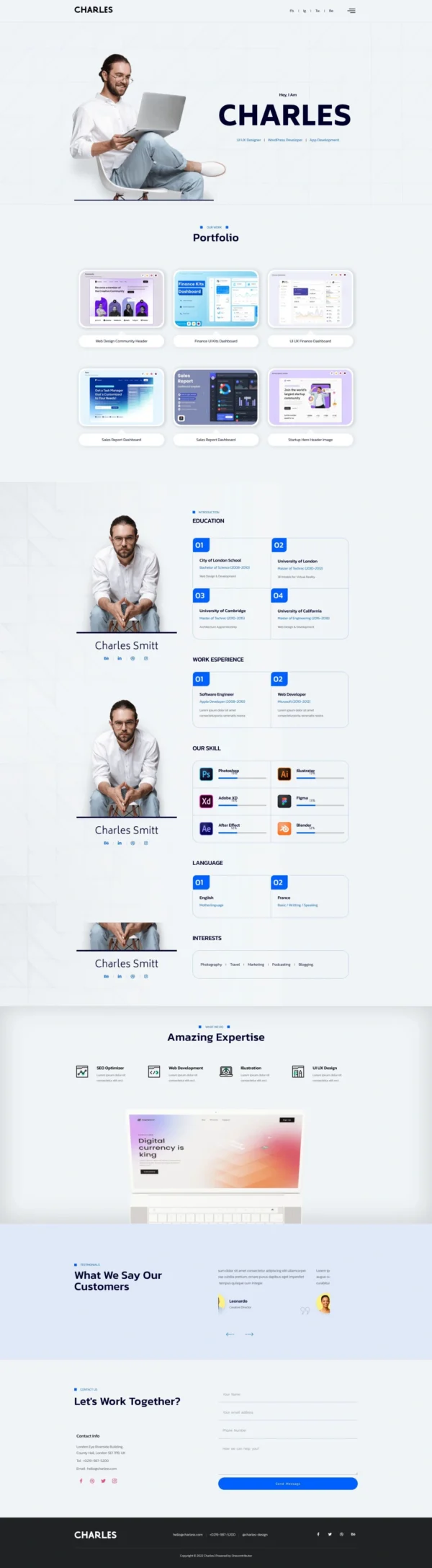 Charles - CV Resume Website Design Package