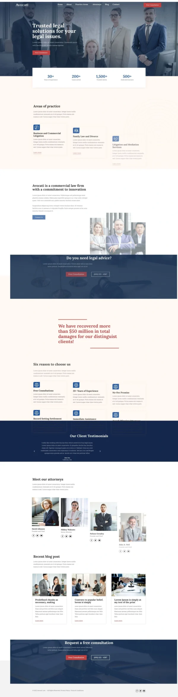 Avocati - Law Firm & Attorney Website Design Package