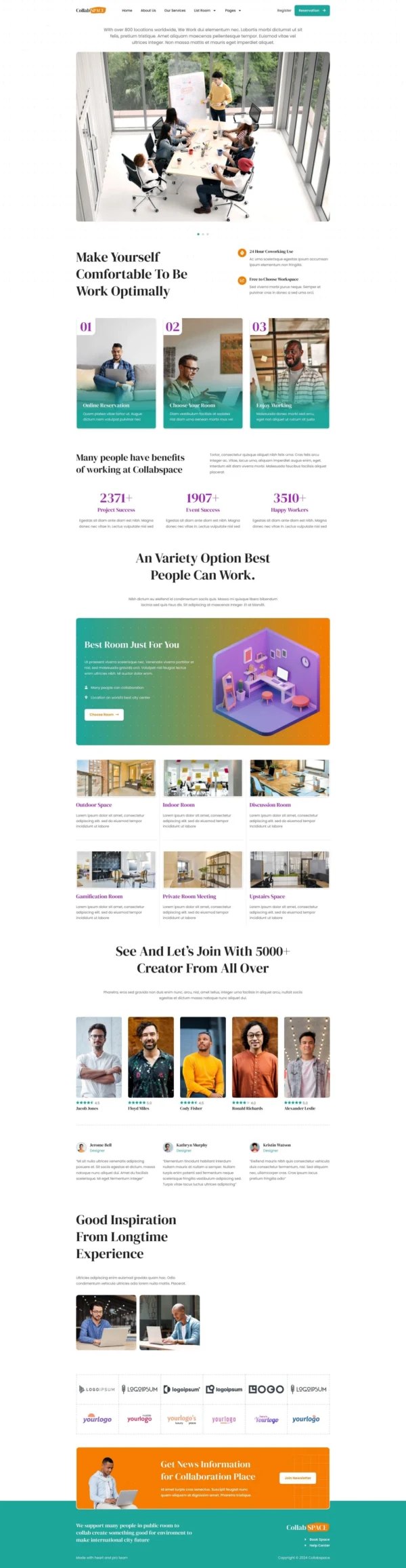 Collabspace - Coworking Space Website Design Package