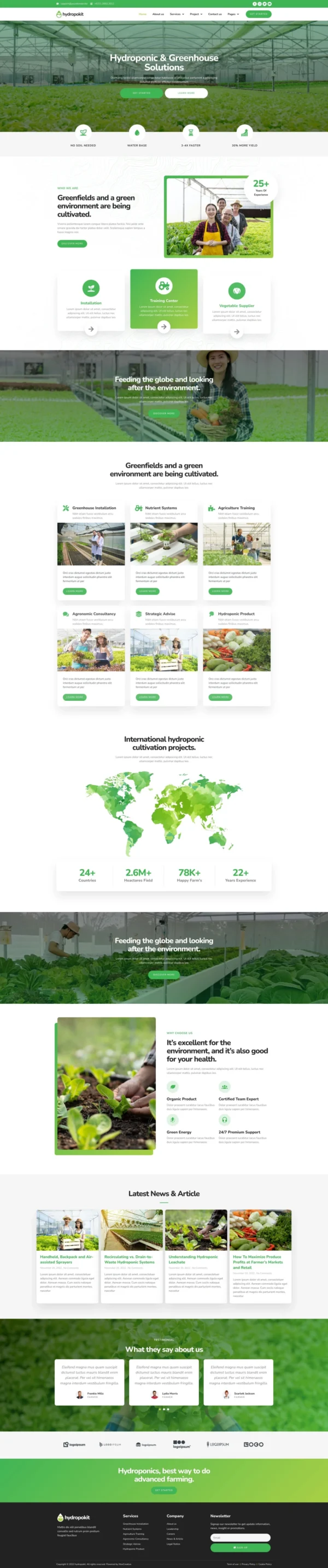 Hydropokit - Hydroponic & Agriculture Website Design Package