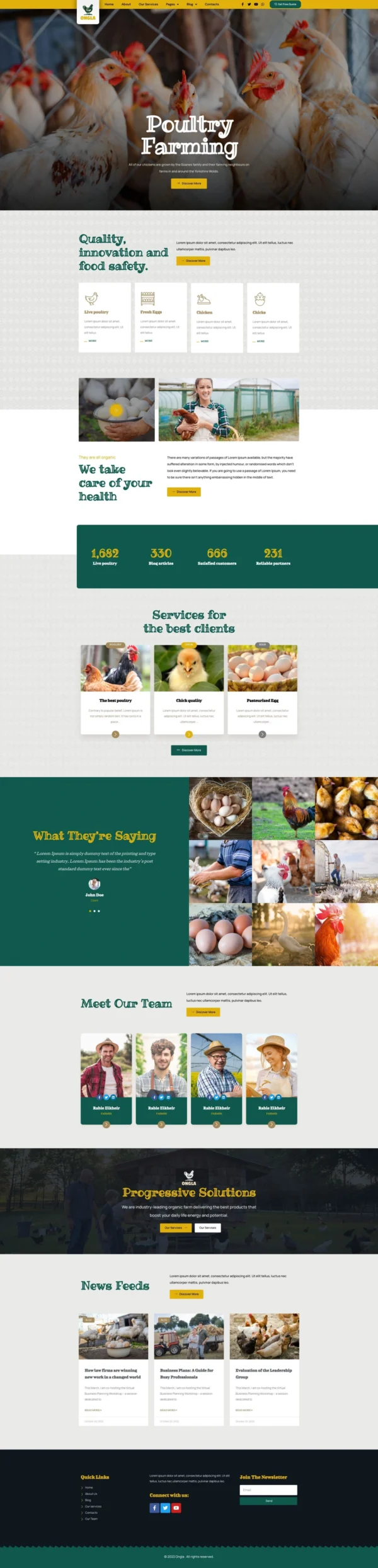 Ongla - Poultry Farm Website Design Package