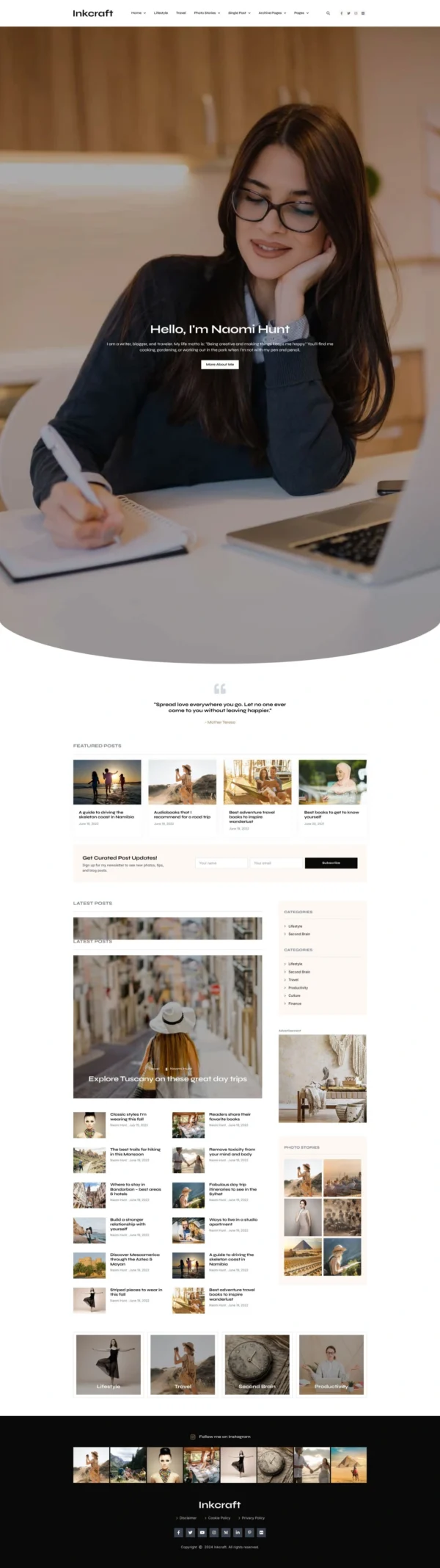 Inkcraft - Modern Blog & Magazine Website Design Package