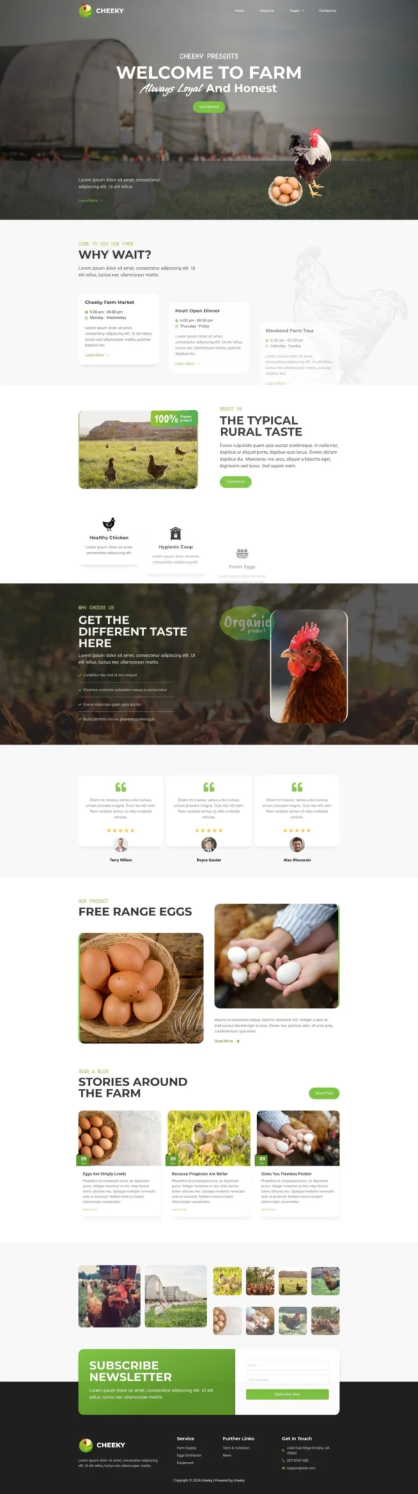 Cheeky - Poultry Farm Website Design Package