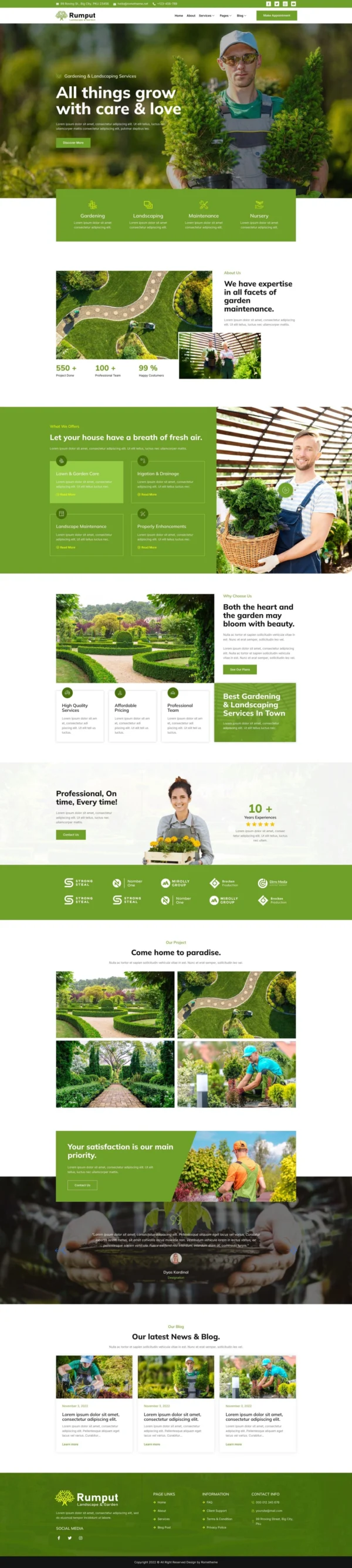 Rumput - Landscape & Gardening Services Website Design Package