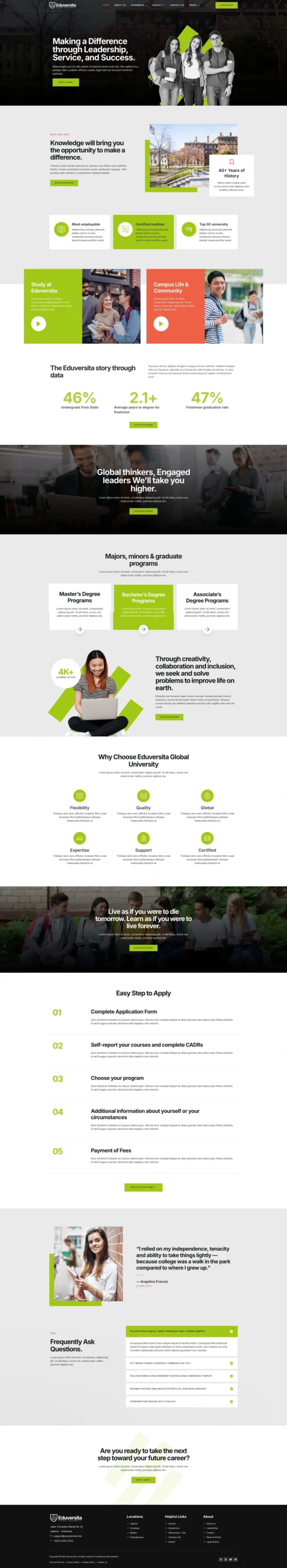 Eduversita - University & College Website Design Package