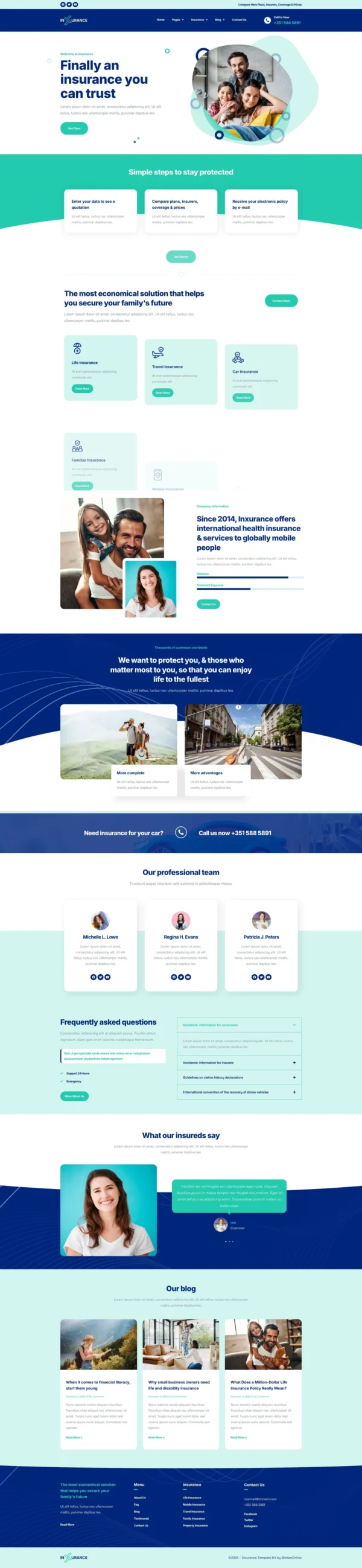 Inxurance - Insurance Agency Website Design Package