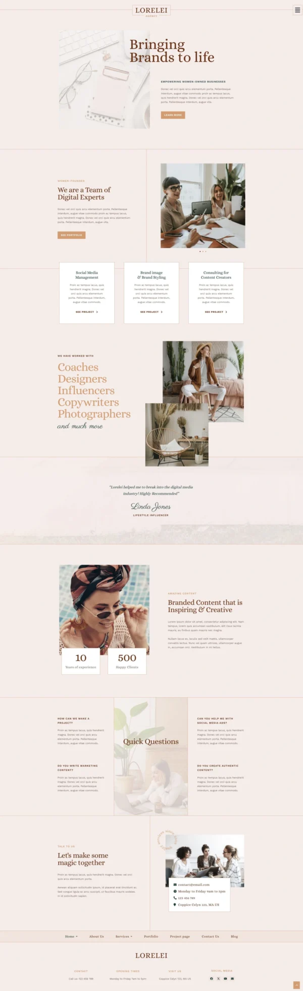 Lorelei - Feminine Business Website Design Package