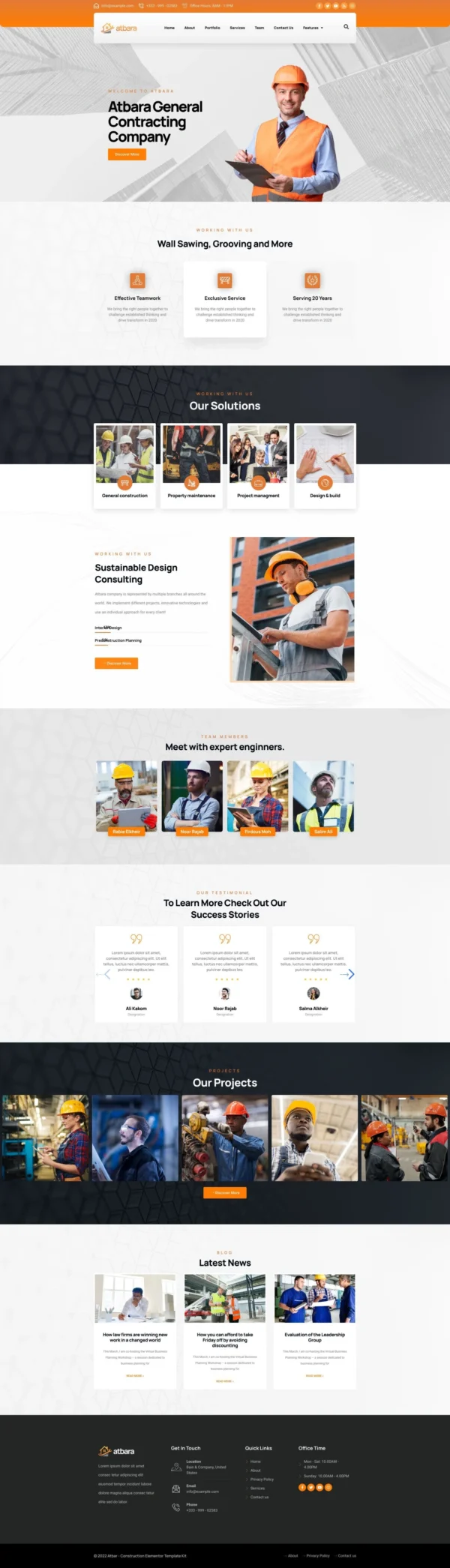 Atbara - Construction Website Design Package