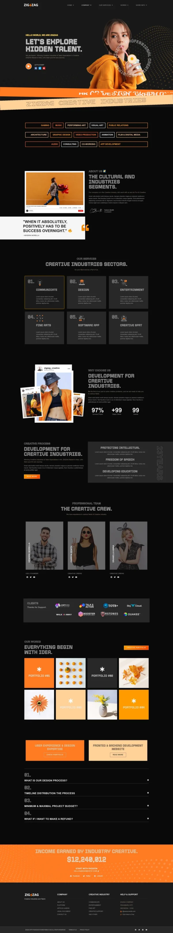 Zigzag - Creative Industries Website Design Package