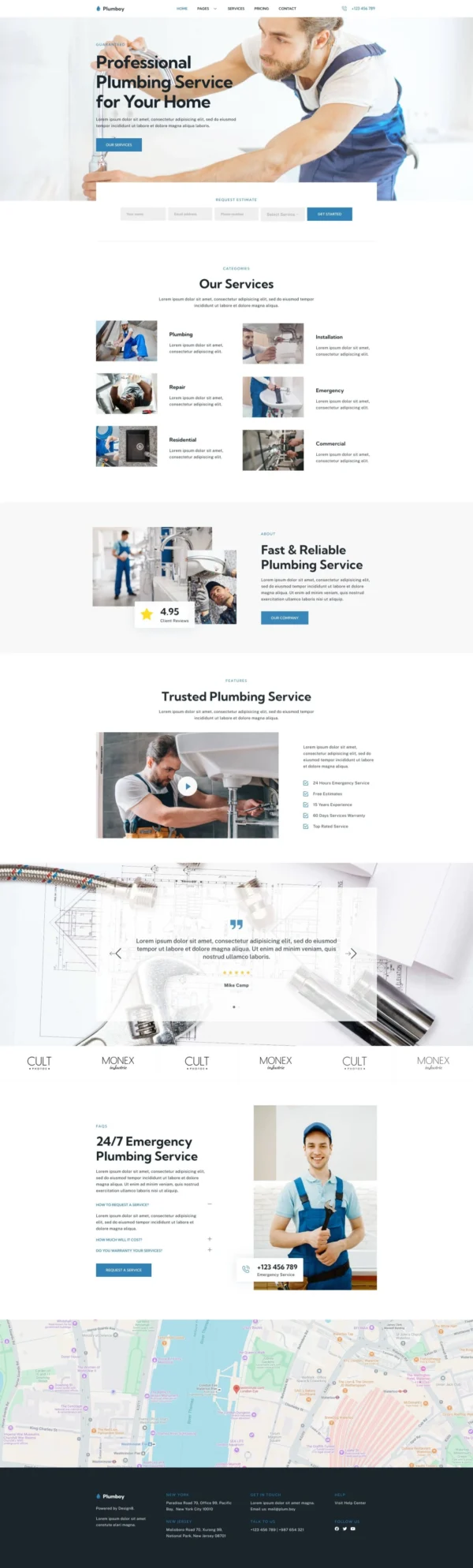 Plumboy - Plumbing Services Website Design Package