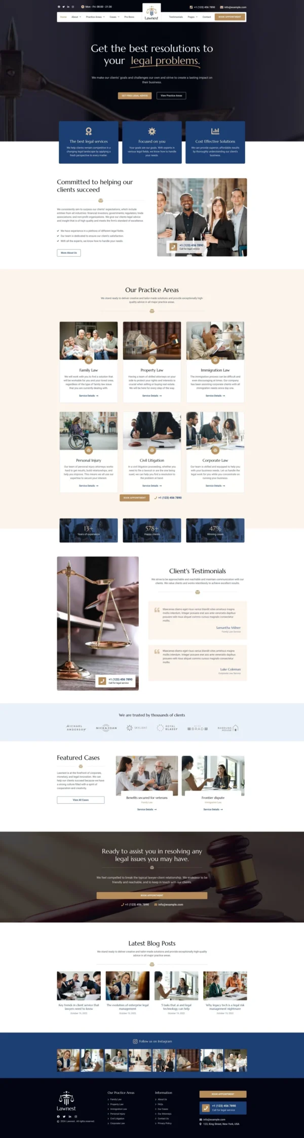 Lawnest - Law Firm & Lawyer Website Design Package