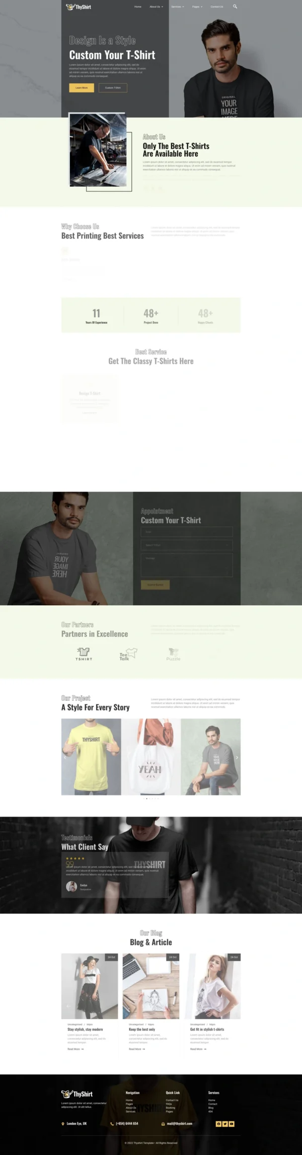 Thyshirt - TShirt Design and Printing Website Design Package