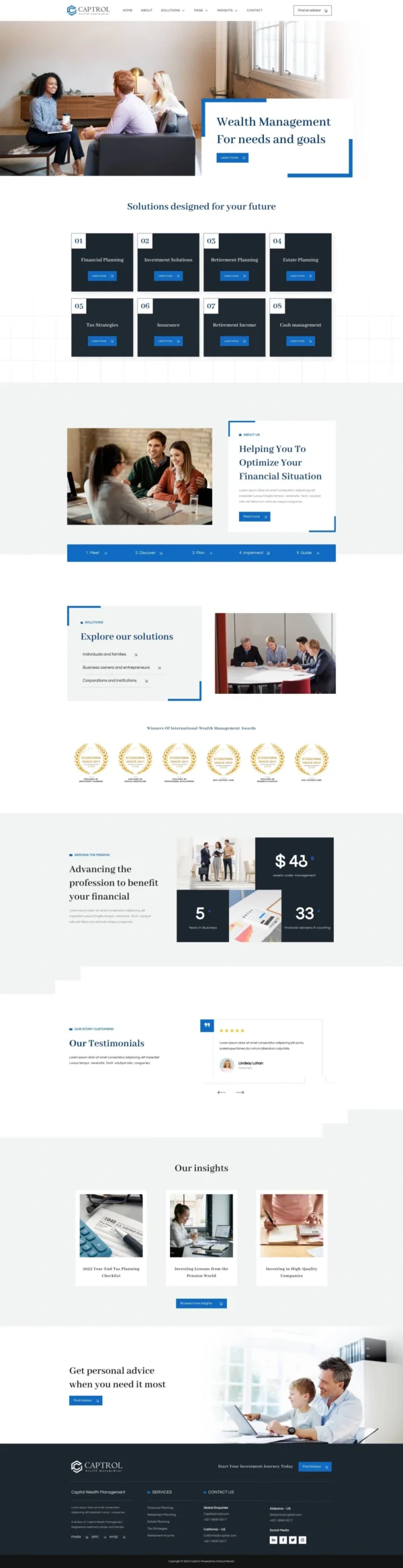 Captrol - Wealth Management Website Design Package