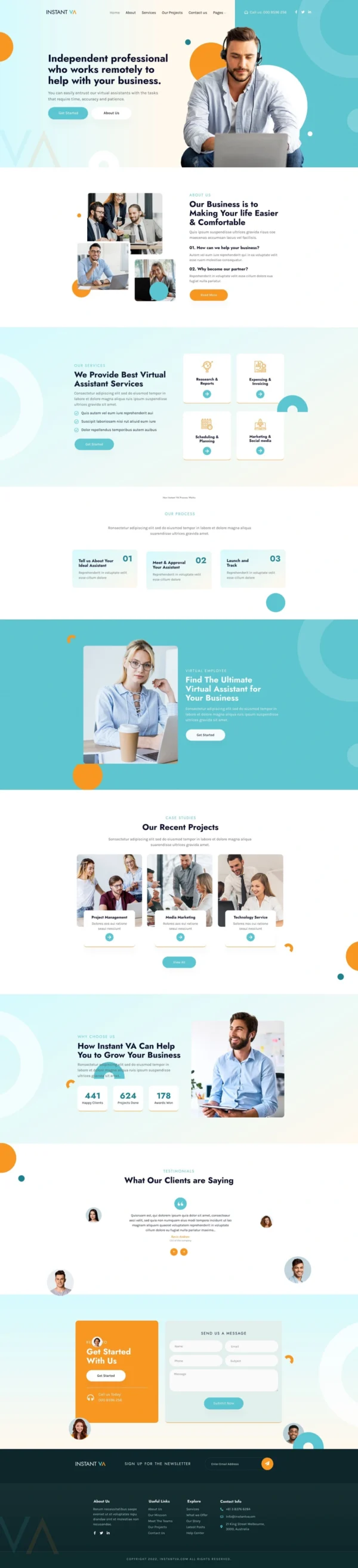 Instant VA - Virtual Assistant Website Design Package