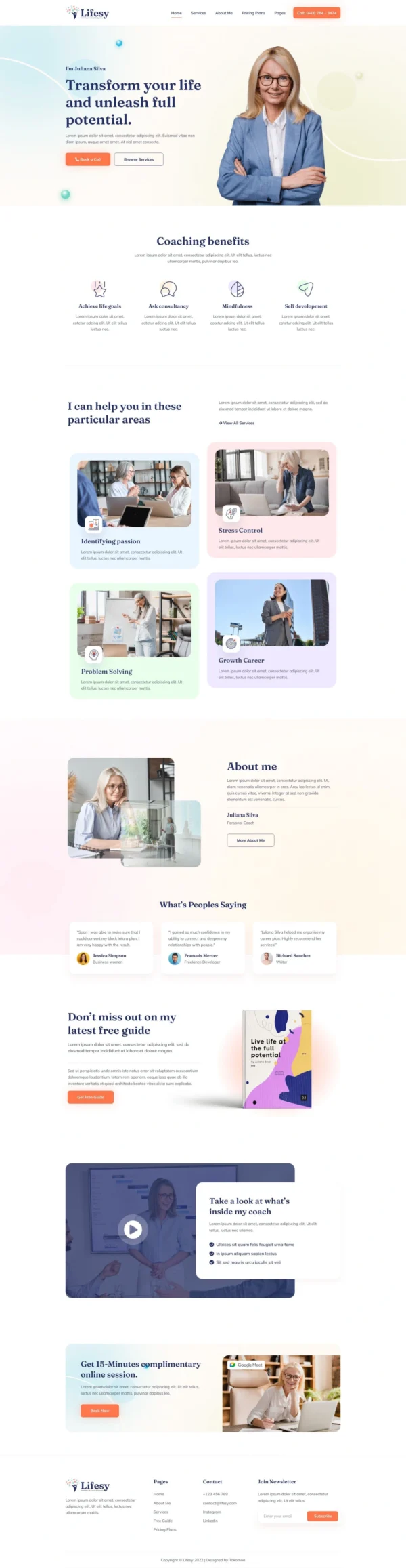 Lifesy - Feminine Life Coach & Speaker Website Design Package
