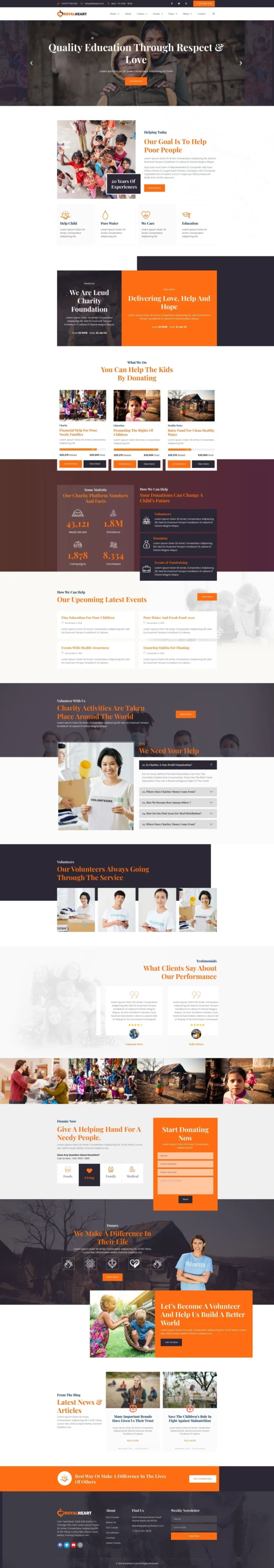 Royalheart - Nonprofit Charity Website Design Package