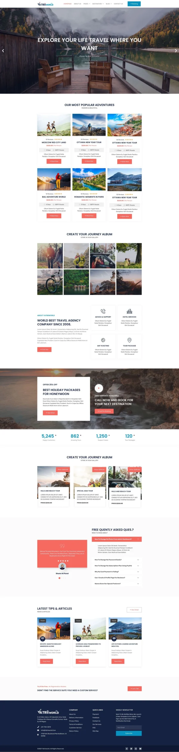 Yatriiworld – Travel & Tours Booking Website Design Package