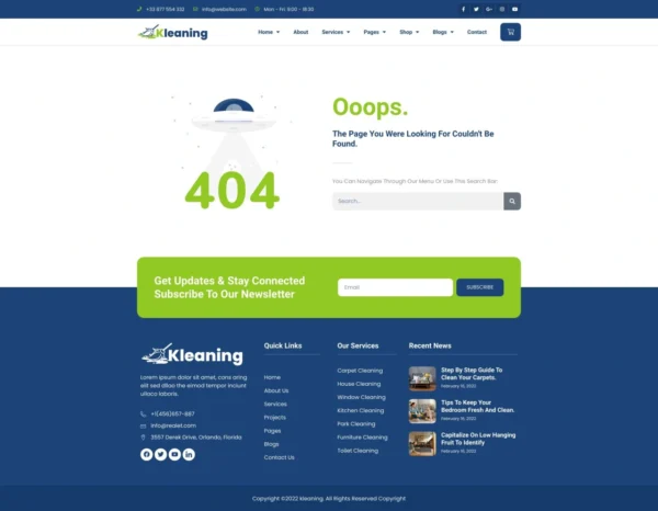 Kleaning - Cleaning Service Website Design Package