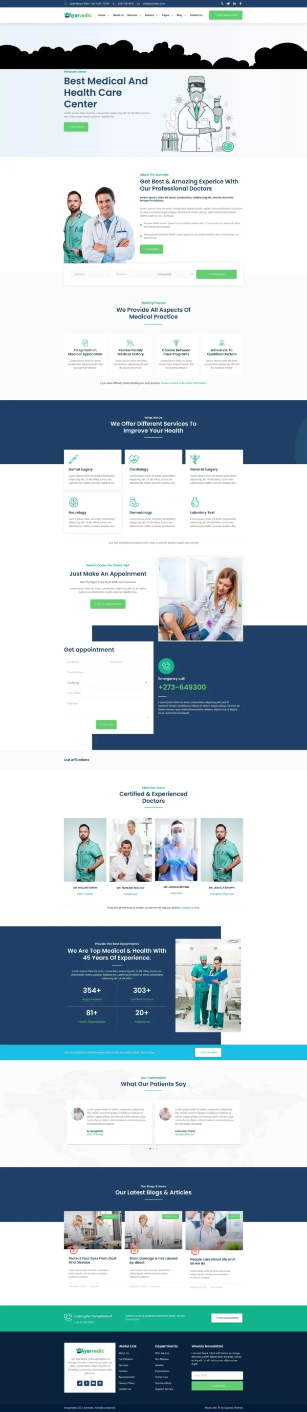 Ayurvedic - Medical Healthcare Website Design Packages