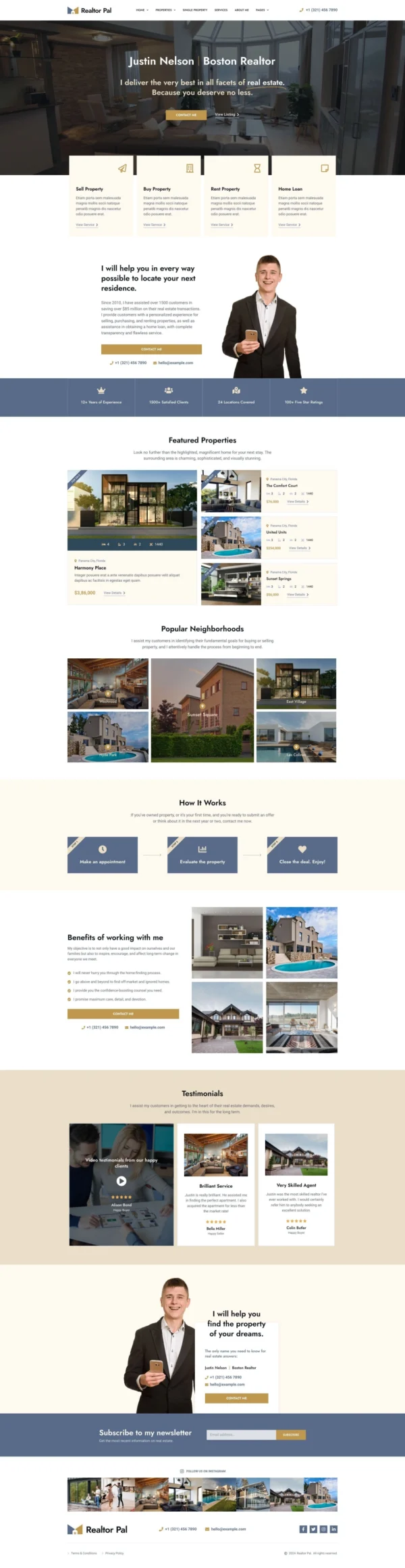 Realtor Pal - Real Estate Agent Website Design Package