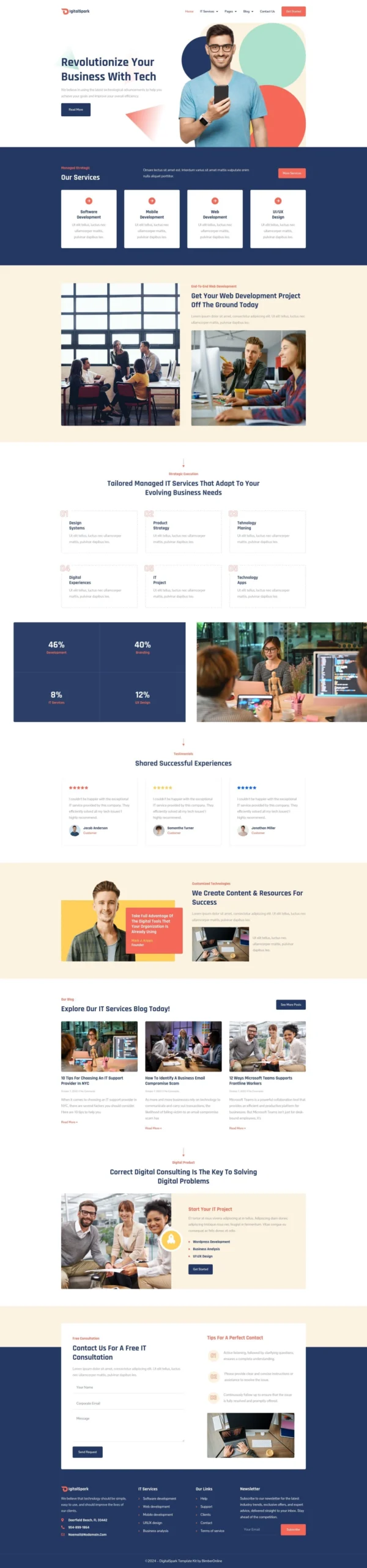 DigitalSpark - IT Services Website Design Package
