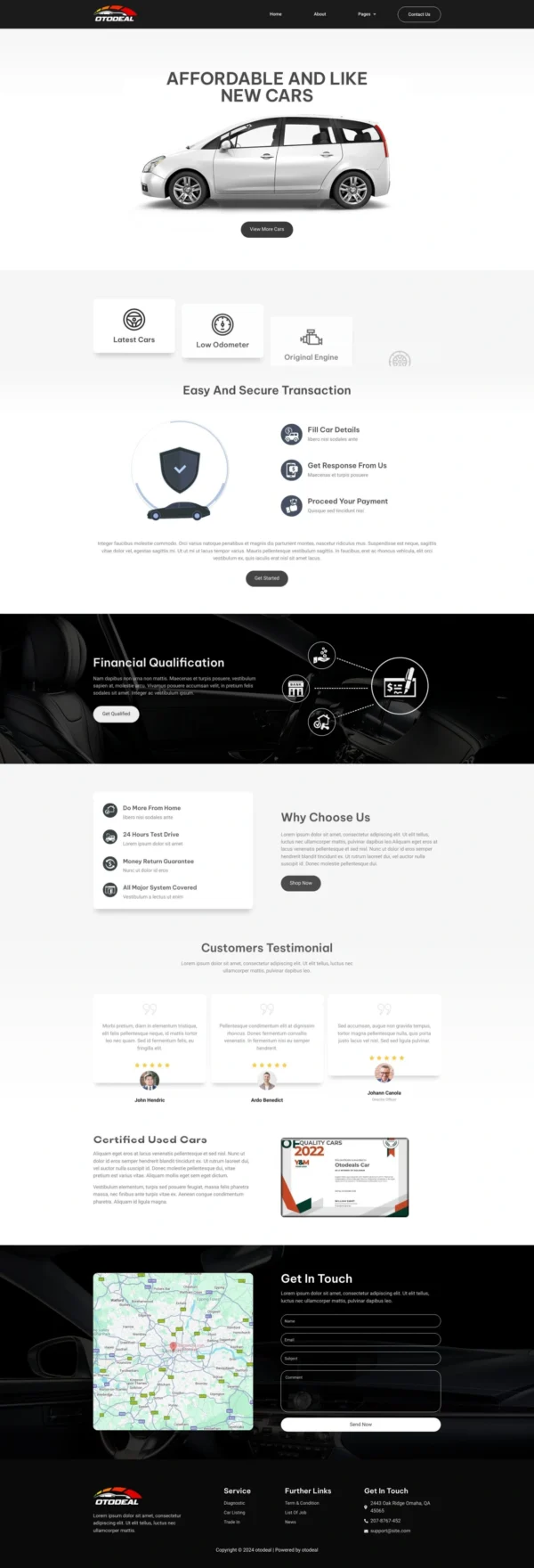 Otodeal - Used Car Dealer Website Design Package