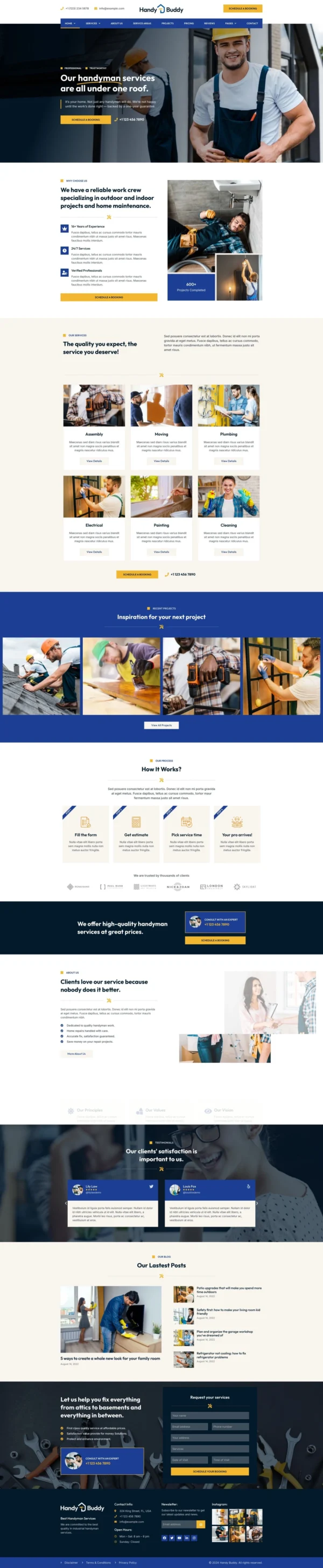 Handy Buddy - Handyman Services Website Design Package