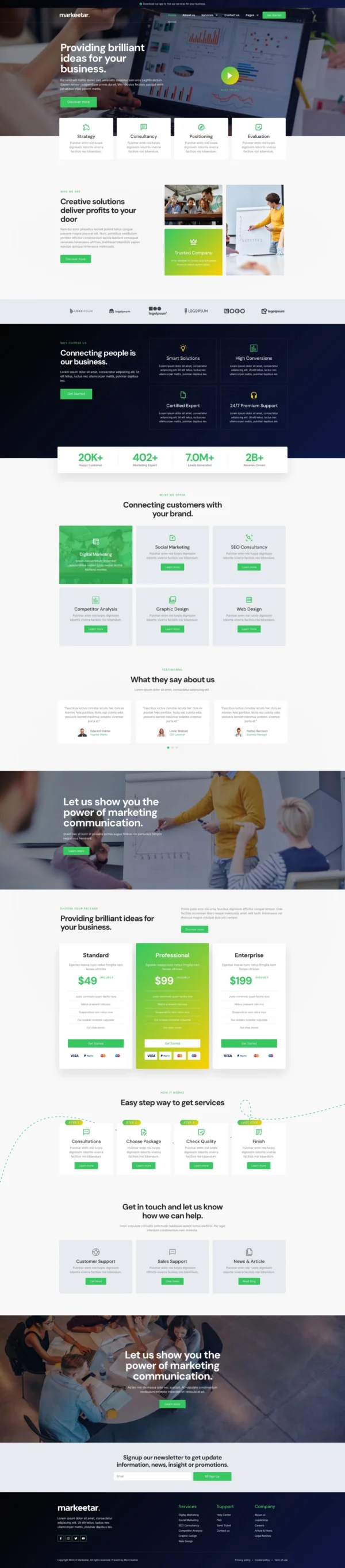 Markeetar - Digital Marketing Agency Website Design Package