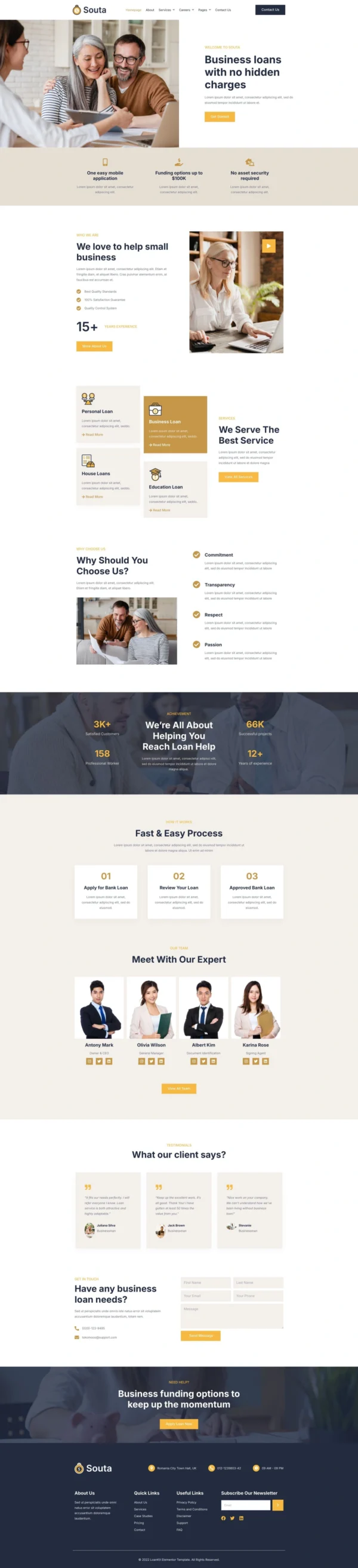 Souta - Banking & Business Loan Website Design Package