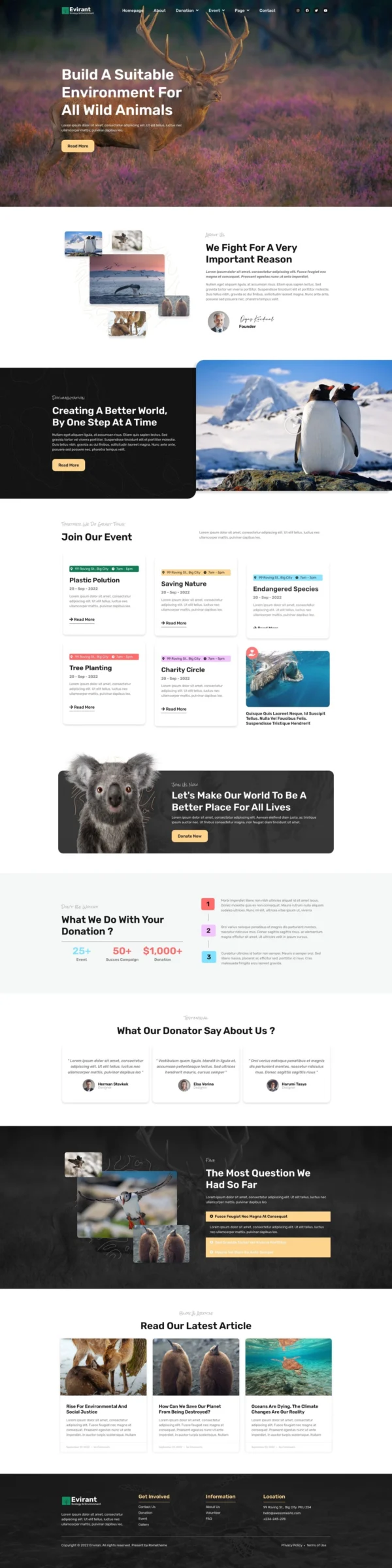 Envirant - Ecology and Environment Website Design Package