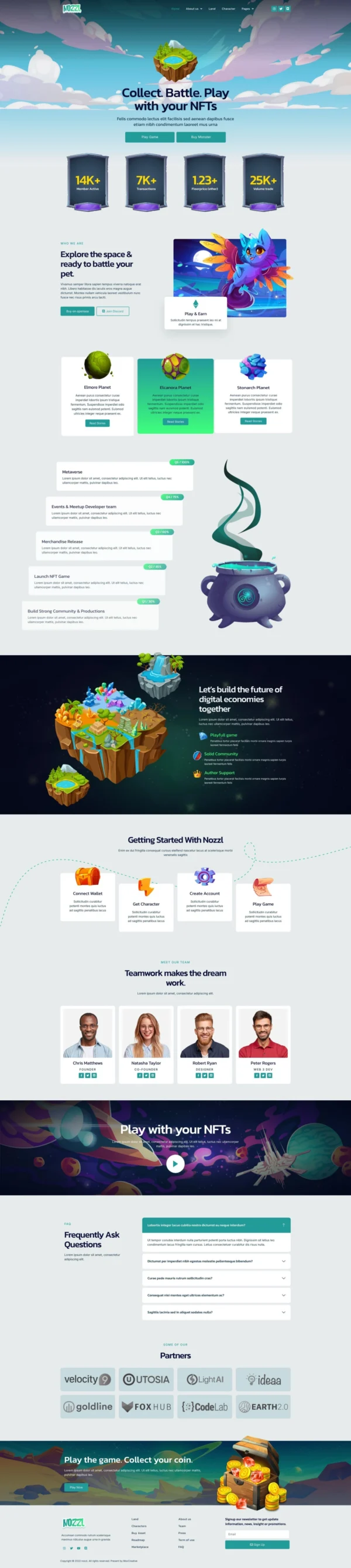 Nozzle - Game NFT Website Design Package