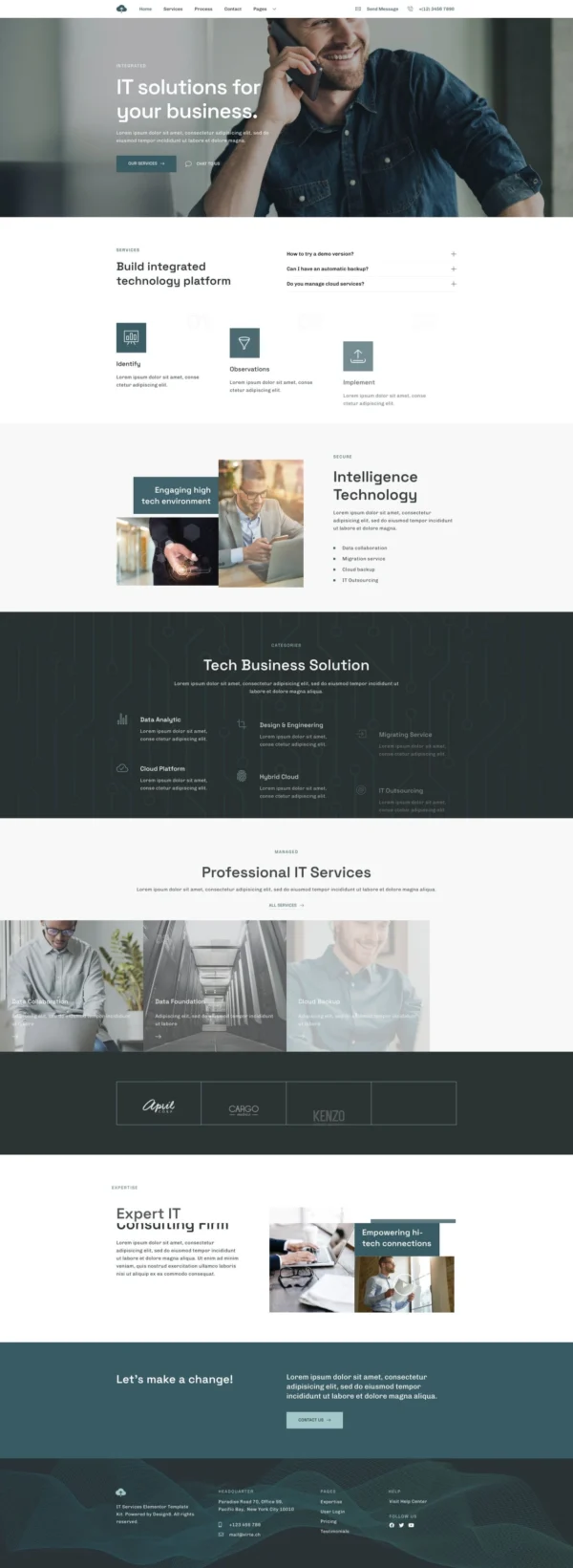 VirTech - IT Services Website Design Package