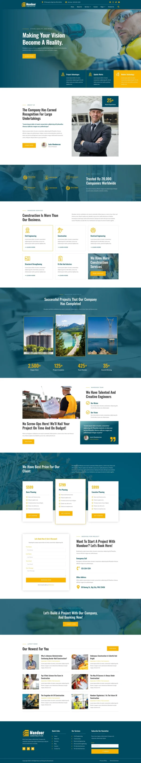 Mandoor - Construction Website Design Package